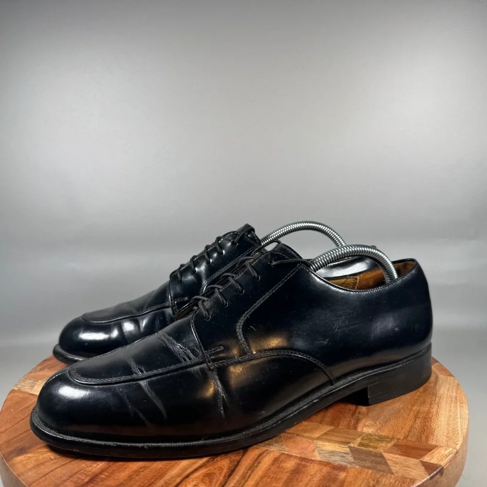 Cole Haan Mens Black Leather Split Toe Derby Dress Shoes C02699 Size 10 D
